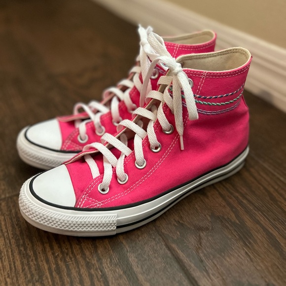 Converse Pink High-Top Sneakers - Picture 2 of 7